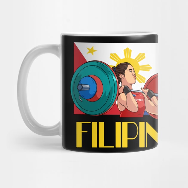 Filipina Pride Philippines Flag Proud Weightlifter by Noseking